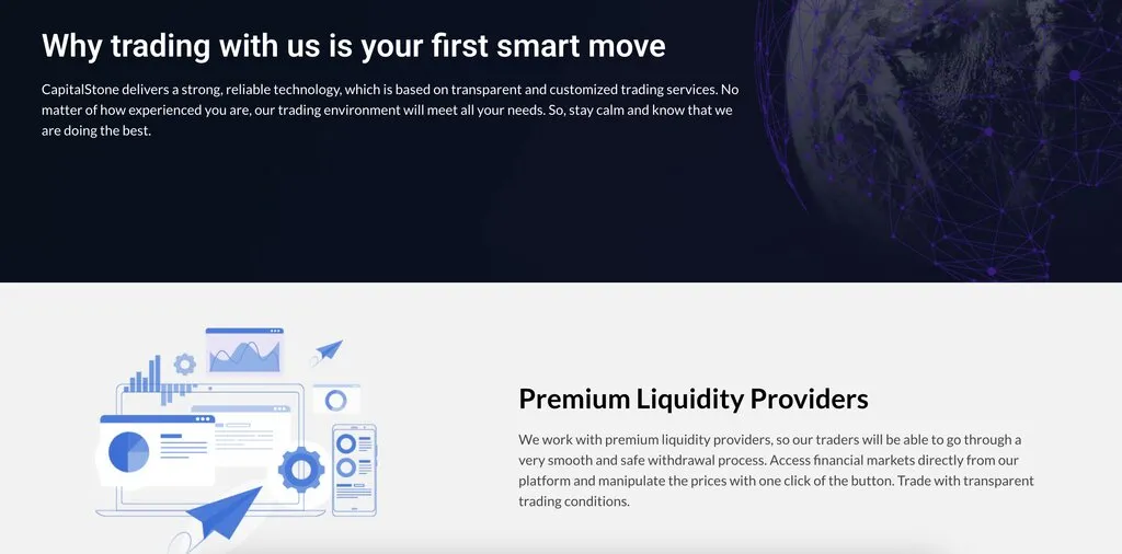 Capital Stone home page screenshot